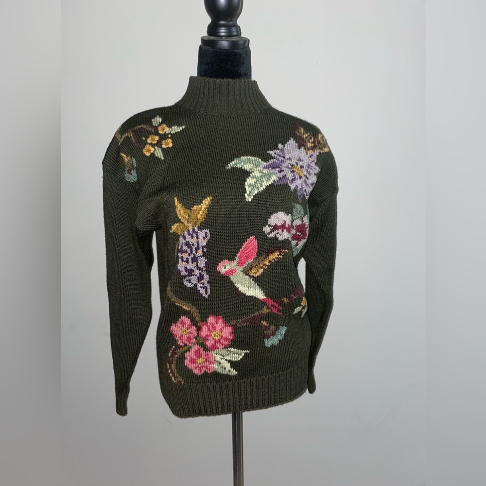 Vintage sweater, Herman Geist , Hand Embroidered sweater